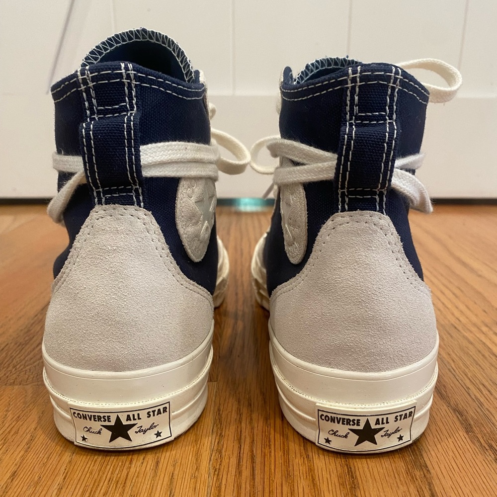 Converse Navy and White High-Top Sneakers - Picture 4 of 8